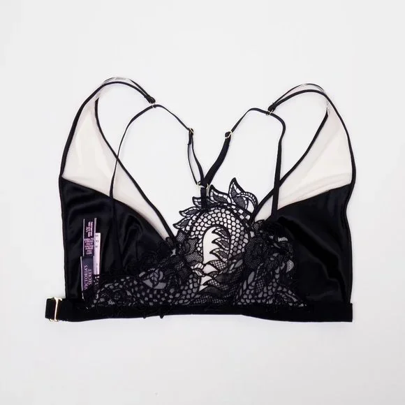 nwt Victoria's Secret bralette bra lingerie lace dragon embroidery design - Picture 9 of 12